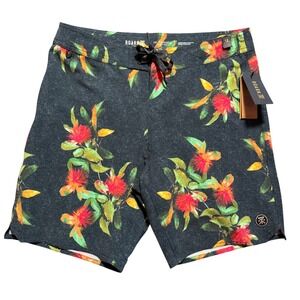 ROARK Passage Size 31 Boardshorts Men's Floral Hemp Blend Swimsuit Trunks Surfer